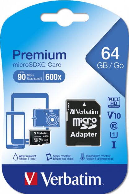 Carte micro SD 64Go avec adaptateur