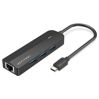 Hub USB-C vers 3 USB-A + 1 RJ45