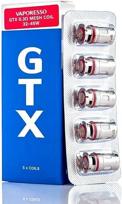 Pack de 5 résistances GTX2 Vaporesso  Intensité résistance : 0.2 ohm