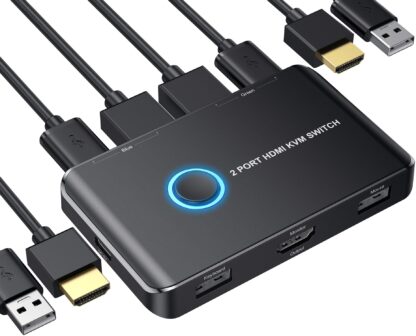 KVM HDMI 2 PORTS 4K 60 FPS